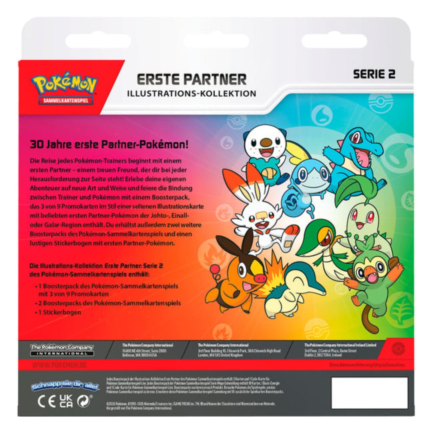 Pokemon Sammelkartenspiel Erste Partner Illustrations-Kollektion Serie 2 deutsch