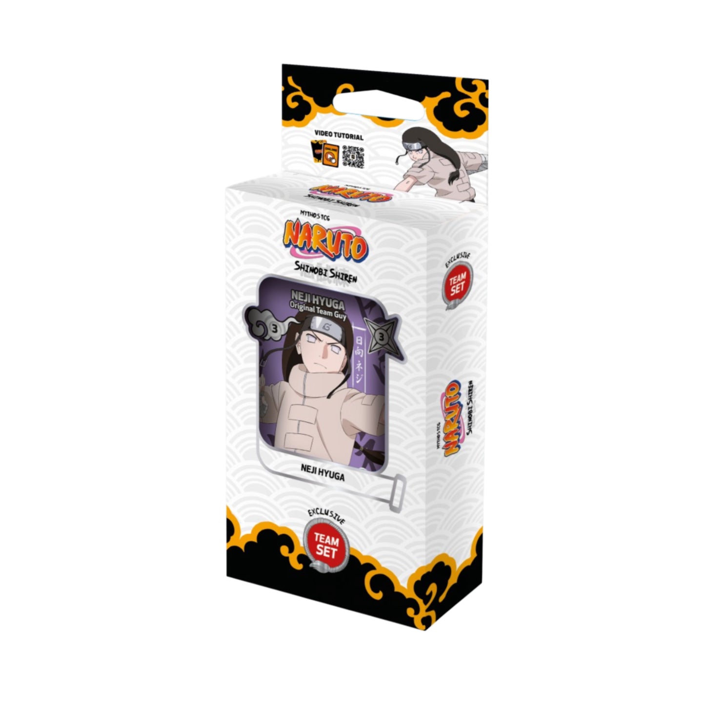 Naruto Mythos TCG Shinobi Shiren First Edition Team Set Neji Hyuga mit Booster