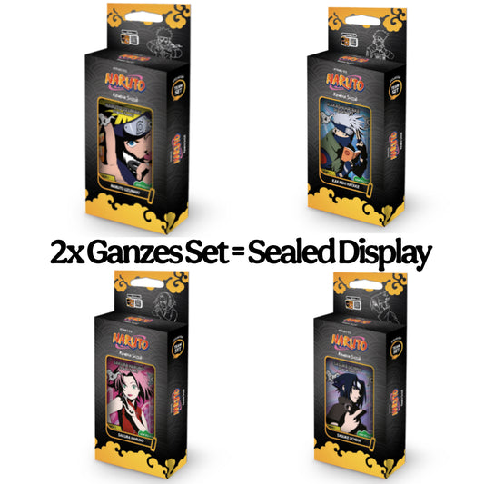 Naruto TCG Starter Deck Team Set volles Set alle 4 Artworks Konoha Shido