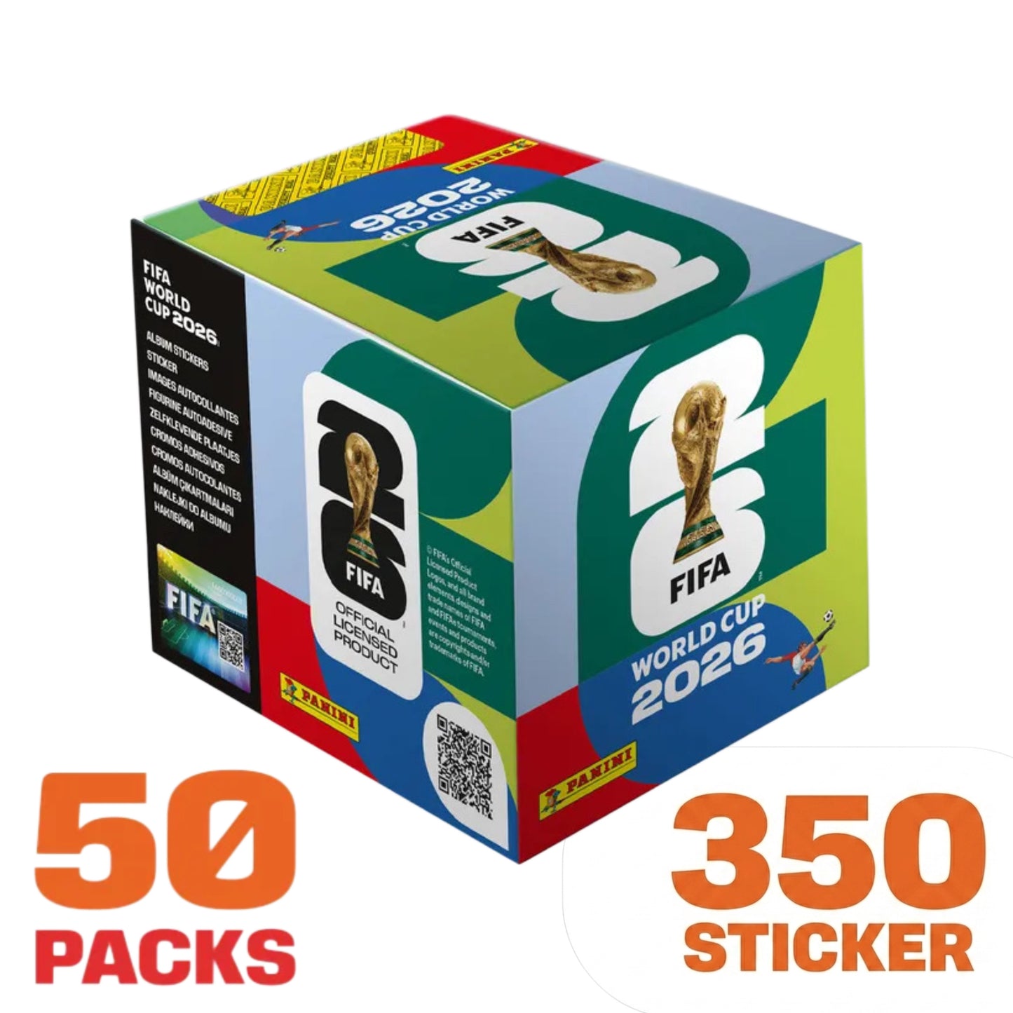 Panini World Cup WM Sticker Box 2026 50 Tüten Booster Packs 7 Sticker